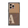 プレミアムスクエアケース with MagSafe［ オリジナル - initial two tone - A brown ］