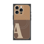 プレミアムスクエアケース with MagSafe［ オリジナル - initial two tone - A brown ］
