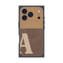 プレミアムスクエアケース with MagSafe［ オリジナル - initial two tone - A brown ］