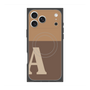 プレミアムスクエアケース with MagSafe［ オリジナル - initial two tone - A brown ］