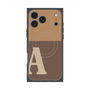 プレミアムスクエアケース with MagSafe［ オリジナル - initial two tone - A brown ］