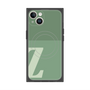 プレミアムスクエアケース with MagSafe［ オリジナル - initial two tone - Z green ］