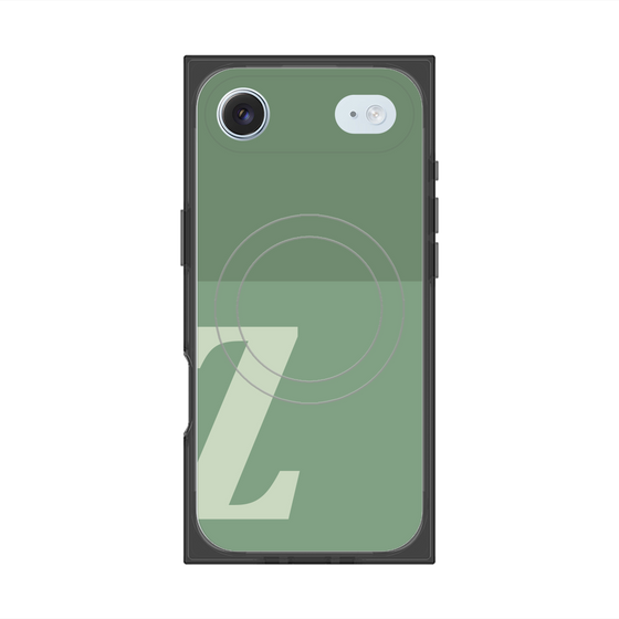 プレミアムスクエアケース with MagSafe［ オリジナル - initial two tone - Z green ］