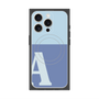 プレミアムスクエアケース with MagSafe［ オリジナル - initial two tone - A blue ］