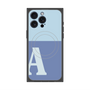 プレミアムスクエアケース with MagSafe［ オリジナル - initial two tone - A blue ］