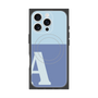 プレミアムスクエアケース with MagSafe［ オリジナル - initial two tone - A blue ］