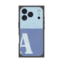 プレミアムスクエアケース with MagSafe［ オリジナル - initial two tone - A blue ］