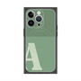 プレミアムスクエアケース with MagSafe［ オリジナル - initial two tone - A green ］