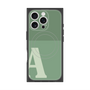 プレミアムスクエアケース with MagSafe［ オリジナル - initial two tone - A green ］