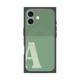 プレミアムスクエアケース with MagSafe［ オリジナル - initial two tone - A green ］