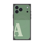 プレミアムスクエアケース with MagSafe［ オリジナル - initial two tone - A green ］