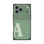 プレミアムスクエアケース with MagSafe［ オリジナル - initial two tone - A green ］