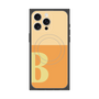 プレミアムスクエアケース with MagSafe［ オリジナル - initial two tone - B orange ］