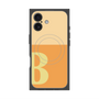 プレミアムスクエアケース with MagSafe［ オリジナル - initial two tone - B orange ］
