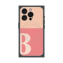 プレミアムスクエアケース with MagSafe［ オリジナル - initial two tone - B pink ］