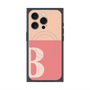 プレミアムスクエアケース with MagSafe［ オリジナル - initial two tone - B pink ］