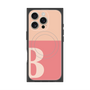 プレミアムスクエアケース with MagSafe［ オリジナル - initial two tone - B pink ］