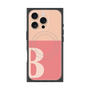プレミアムスクエアケース with MagSafe［ オリジナル - initial two tone - B pink ］