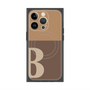 プレミアムスクエアケース with MagSafe［ オリジナル - initial two tone - B brown ］