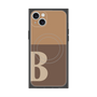 プレミアムスクエアケース with MagSafe［ オリジナル - initial two tone - B brown ］