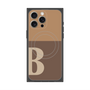 プレミアムスクエアケース with MagSafe［ オリジナル - initial two tone - B brown ］