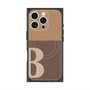 プレミアムスクエアケース with MagSafe［ オリジナル - initial two tone - B brown ］