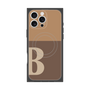 プレミアムスクエアケース with MagSafe［ オリジナル - initial two tone - B brown ］