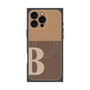 プレミアムスクエアケース with MagSafe［ オリジナル - initial two tone - B brown ］