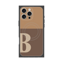 プレミアムスクエアケース with MagSafe［ オリジナル - initial two tone - B brown ］