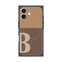 プレミアムスクエアケース with MagSafe［ オリジナル - initial two tone - B brown ］