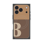 プレミアムスクエアケース with MagSafe［ オリジナル - initial two tone - B brown ］