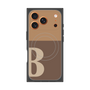 プレミアムスクエアケース with MagSafe［ オリジナル - initial two tone - B brown ］