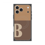 プレミアムスクエアケース with MagSafe［ オリジナル - initial two tone - B brown ］