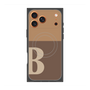 プレミアムスクエアケース with MagSafe［ オリジナル - initial two tone - B brown ］