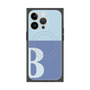 プレミアムスクエアケース with MagSafe［ オリジナル - initial two tone - B blue ］