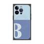 プレミアムスクエアケース with MagSafe［ オリジナル - initial two tone - B blue ］