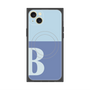 プレミアムスクエアケース with MagSafe［ オリジナル - initial two tone - B blue ］