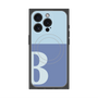 プレミアムスクエアケース with MagSafe［ オリジナル - initial two tone - B blue ］