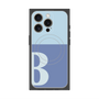 プレミアムスクエアケース with MagSafe［ オリジナル - initial two tone - B blue ］