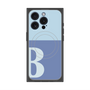 プレミアムスクエアケース with MagSafe［ オリジナル - initial two tone - B blue ］