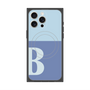 プレミアムスクエアケース with MagSafe［ オリジナル - initial two tone - B blue ］