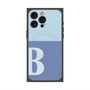 プレミアムスクエアケース with MagSafe［ オリジナル - initial two tone - B blue ］