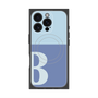 プレミアムスクエアケース with MagSafe［ オリジナル - initial two tone - B blue ］