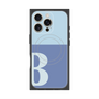 プレミアムスクエアケース with MagSafe［ オリジナル - initial two tone - B blue ］