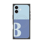 プレミアムスクエアケース with MagSafe［ オリジナル - initial two tone - B blue ］