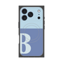 プレミアムスクエアケース with MagSafe［ オリジナル - initial two tone - B blue ］