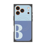 プレミアムスクエアケース with MagSafe［ オリジナル - initial two tone - B blue ］