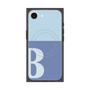 プレミアムスクエアケース with MagSafe［ オリジナル - initial two tone - B blue ］