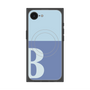 プレミアムスクエアケース with MagSafe［ オリジナル - initial two tone - B blue ］