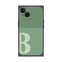 プレミアムスクエアケース with MagSafe［ オリジナル - initial two tone - B green ］